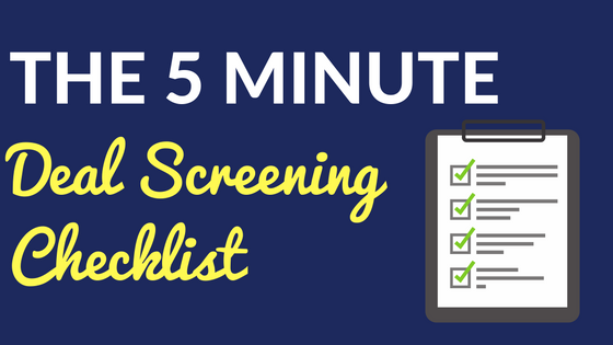 The 5 Minute Deal Screening Checklist